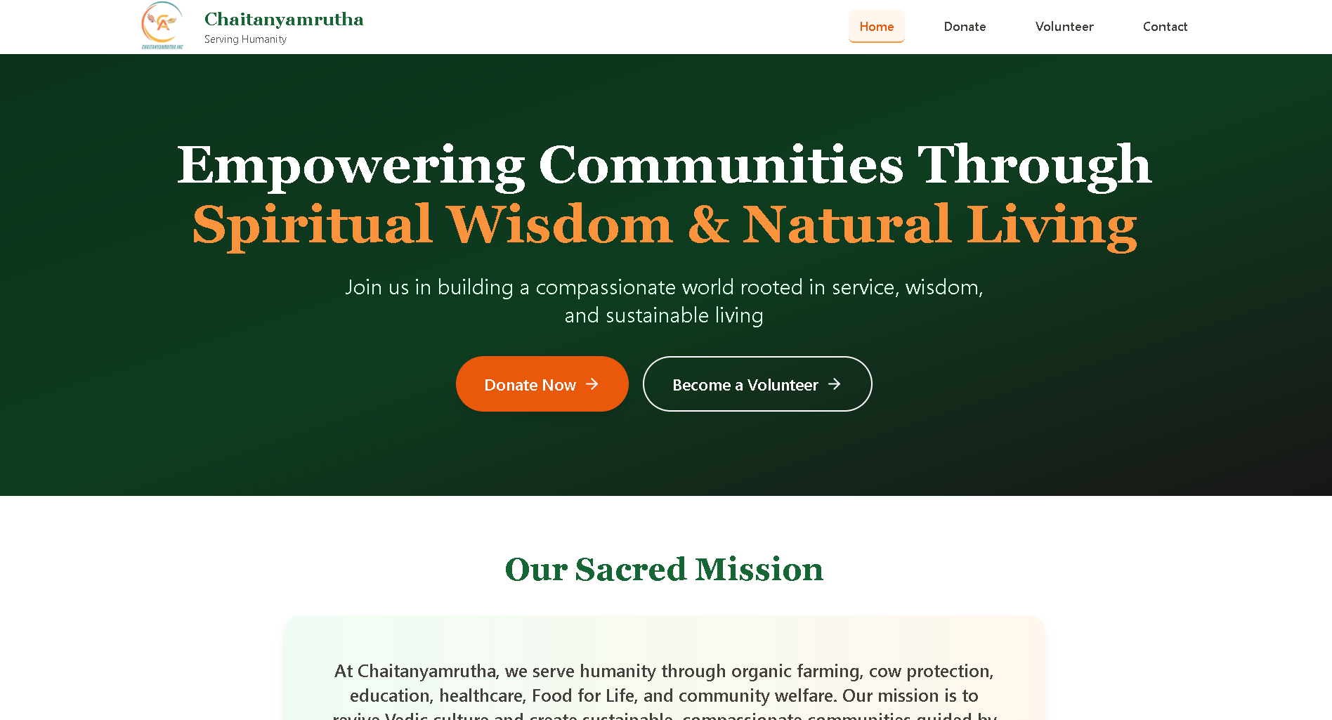 Chaitanyamrutha - Community Empowerment Platform